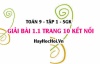 Bài 1.1 trang 10 Toán 9 tập 1 Kết nối tri thức SGK